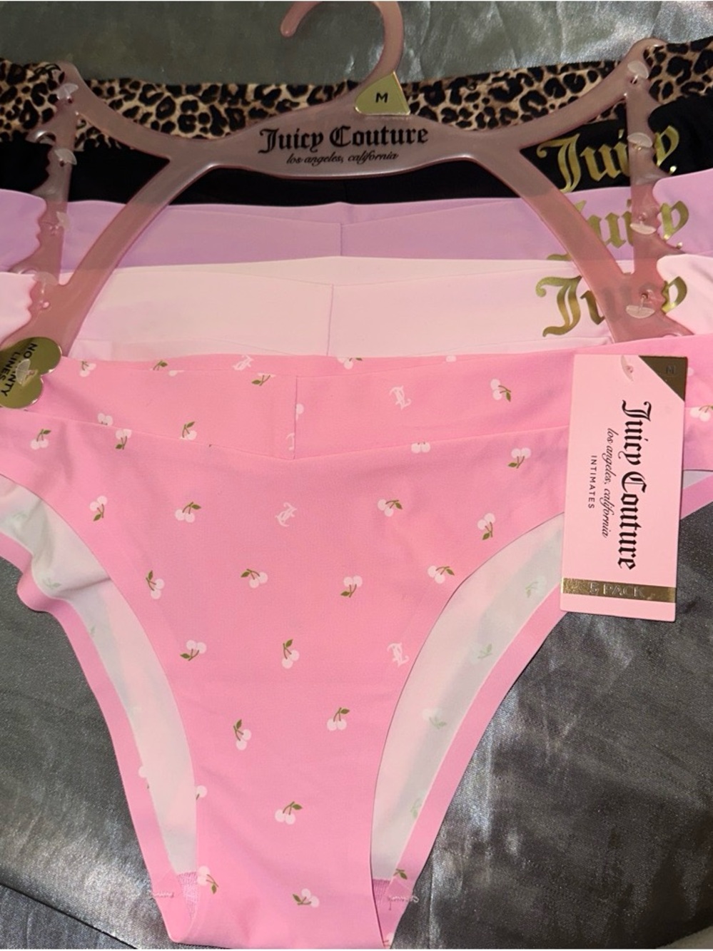 Juicy Couture Pink Cherry-Print Bikini Bottoms